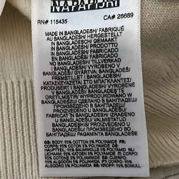 Napapijri Men D-Lofoten F/Z Whitecap Men's Cream full zip Sweater med - Picture 7 of 9